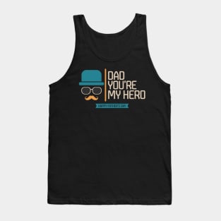 Dad Costume Hat Mustache Sunglasses Tank Top